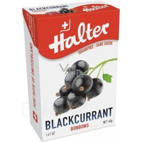 Halter Blackcurrant - Blackcurrant sugar-free candies with natural sweetener Isomalt, suitable for diabetics 40 g