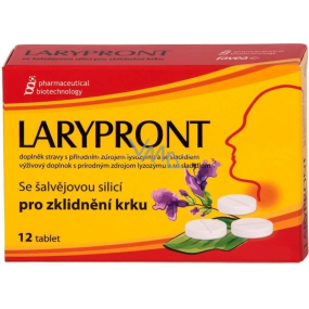 Favea Larypront with sage essential oil soluble in the mouth to soothe the neck of 12 tablets