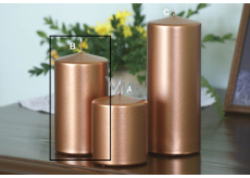 Lima Metal Serie candle copper cylinder 80 x 150 mm 1 piece
