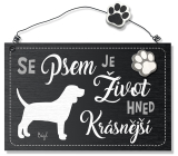 Nekupto Pets wooden sign Beagle 155 x 98 x 5 mm