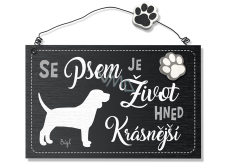 Nekupto Pets wooden sign Beagle 155 x 98 x 5 mm