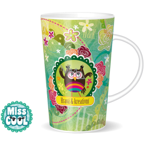Nekupto Miss Cool Owl Mug Playful & Creative 350 ml