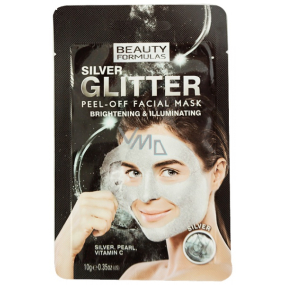 Beauty Formulas Silver & glittering peeling face mask 10 g