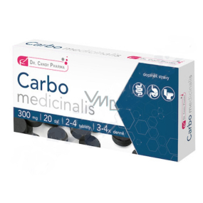 Dr. Candy Pharma Carbo medicinalis reduces excessive intestinal flatulence by 20 tablets of 300 mg