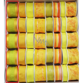 Ditipo Fabric ribbon with wire yellow-green 2 mx 40 mm
