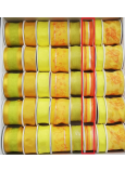 Ditipo Fabric ribbon with wire yellow-orange, stripe 3 mx 25 mm