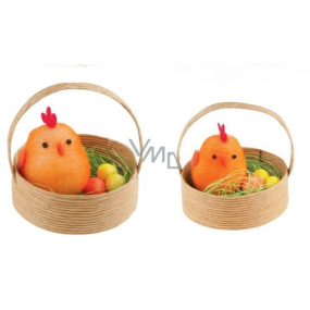 Chicks in a basket 5 cm, 2 pieces orange
