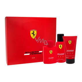 Ferrari Scuderia Ferrari Red eau de toilette for men 125 ml + shower gel 150 ml + deodorant spray 150 ml, gift set