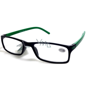 Berkeley Reading glasses +2.5 plastic black green side 1 piece MC2 ER4045