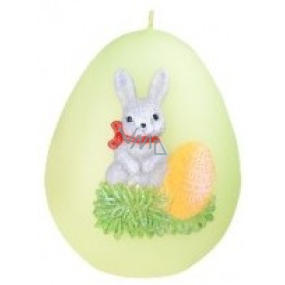 Bunny II. easter candle metal mat light green egg 60 mm