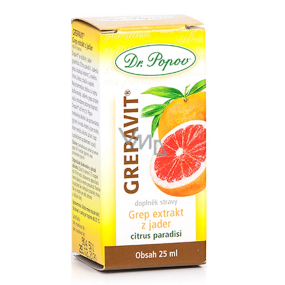 Dr. Popov Grepavit grapefruit kernel extract original drops for skin problems, immunity 25 ml