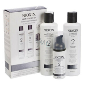 Nioxin System 2 Care 3-phase system for the treatment of significant thinning of fine natural hair, shampoo 150 ml + conditioner 150 ml + rinse-free care 40 ml