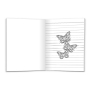 Ditipo Relax for Handbag Butterflies and Flowers Creative Notebook 16 Sheets, Format A6 15 x 10.5 cm