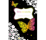 Ditipo Relax for handbag Butterflies and flowers creative notebook 16 sheets, format A6 15 x 10.5 cm
