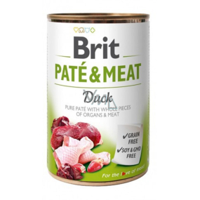 Brit Paté & Meat Duck and chicken pure meat paté complete dog food 400 g