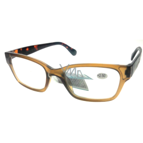 Berkeley Reading glasses +2.5 plastic light brown, tiger side 1 piece ER4198
