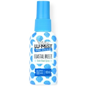 Lu-Mist Coastal Breeze toilet spray air freshener, sprayer 100 uses 60 ml