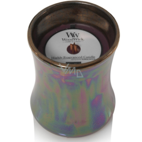 WoodWick Floral Nights Dark Poppy scented candle with wooden wick and lid glass medium 275 g Limited 2019