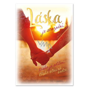 Ditipo Playing card for the wedding Love is harmony Love can do more Lucie Vondráčková 224 x 157 mm
