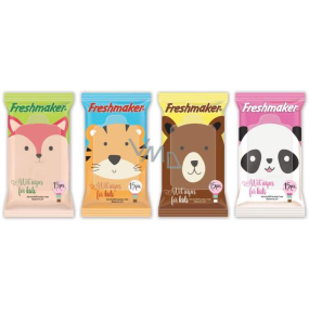 Freshmaker Kids Animals wet cosmetic wipes 15 pieces
