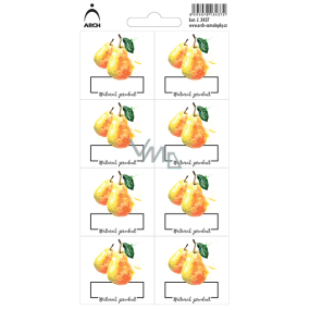 Arch Jar stickers Pears Natural product 8 labels