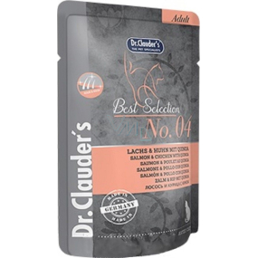 Dr. Clauders Best Selection No. 4 Chicken, salmon and quinoa complete food with pieces of meat for cats pocket 85 g