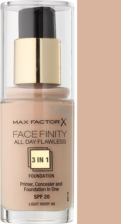 Max Factor Facefinity All Day Flawless 3in1 Makeup 40 Light Ivory 30 ml -  VMD parfumerie - drogerie