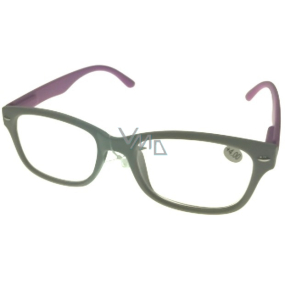 Berkeley Reading glasses +4.0 plastic gray pink side 1 piece MC2150