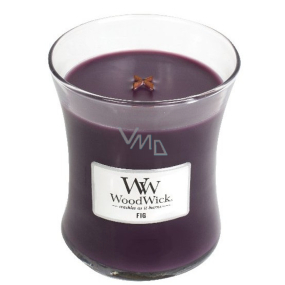 WoodWick Fig - Fig scented candle with wooden wick and lid glass medium 275 g