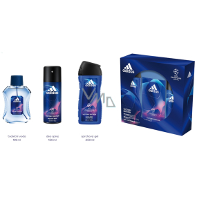 Adidas UEFA Champions League Victory Edition Eau de Toilette for Men 100 ml + deodorant spray 150 ml + shower gel 250 ml, gift set