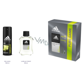 Adidas Pure Game aftershave 50 ml + deodorant spray for men 150 ml, cosmetic set