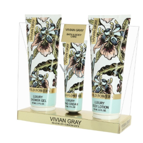 Vivian Gray Wild Flowers luxury body lotion 100 ml + shower gel 100 ml + hand cream 30 ml, cosmetic set