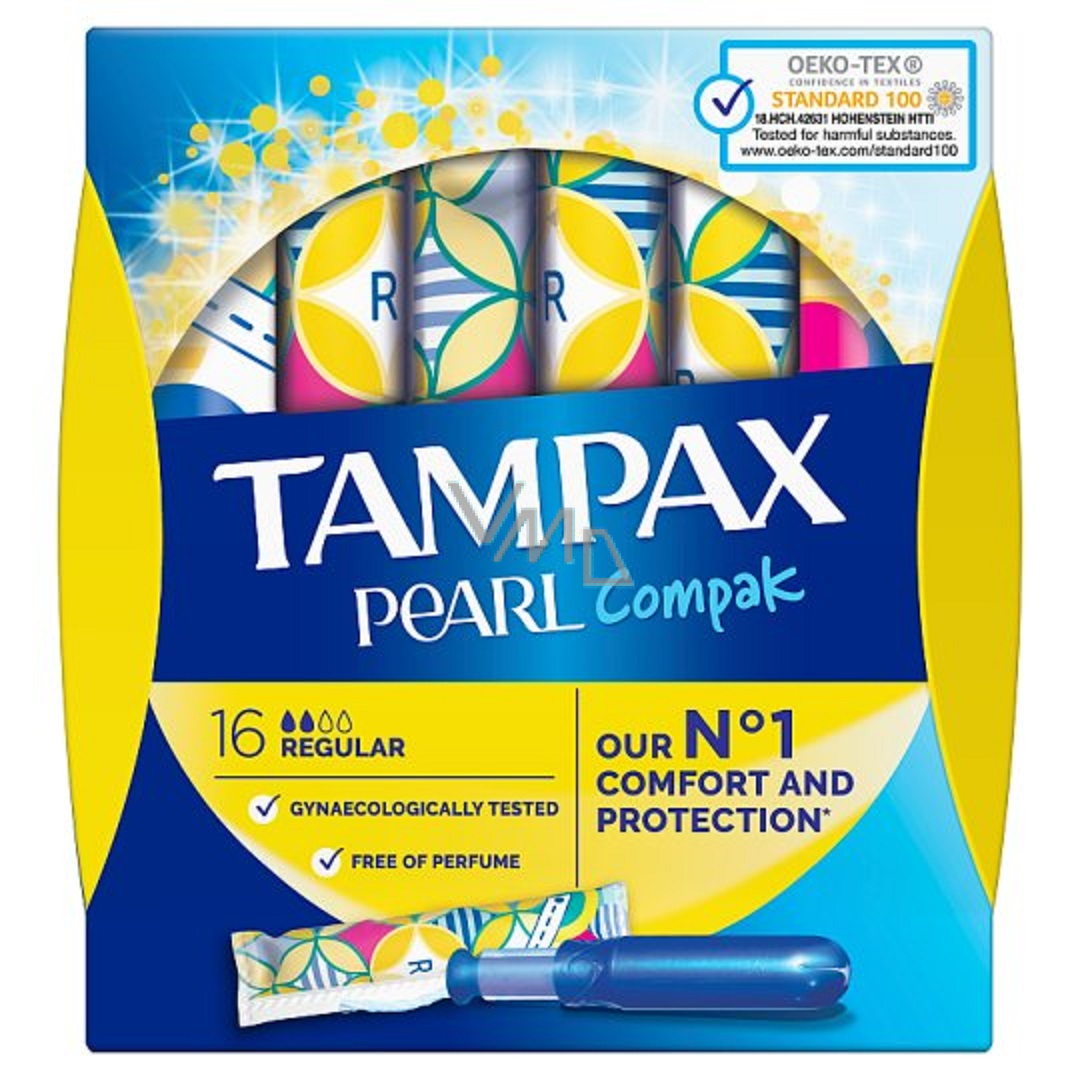 Tampax Compak Pearl Regular women's tampons with 16-piece