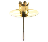 Emocio Metal candlestick for a tree candle with a recess gold 5 cm 1 piece