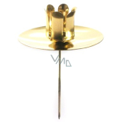 Emocio Metal candlestick for a tree candle with a recess gold 5 cm 1 piece