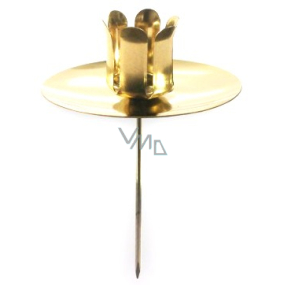 Emocio Metal candlestick for a tree candle with a recess gold 5 cm 1 piece