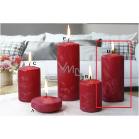 Lima Ice candle red cylinder 60 x 120 mm 1 piece