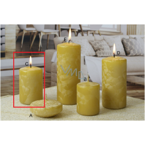 Lima Ice candle gold cylinder 60 x 90 mm 1 piece