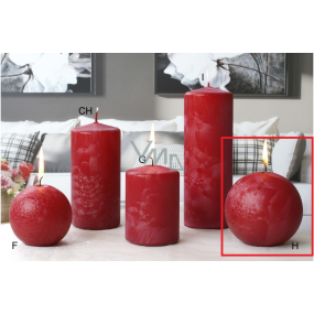 Lima Ice candle red ball 100 mm 1 piece