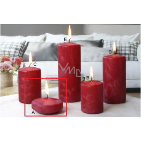 Lima Ice candle red floating lens 70 x 30 mm 1 piece