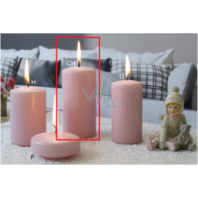 Lima Ice pastel candle pink cylinder 60 x 120 mm 1 piece