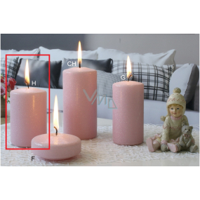 Lima Ice pastel candle pink cylinder 60 x 90 mm 1 piece