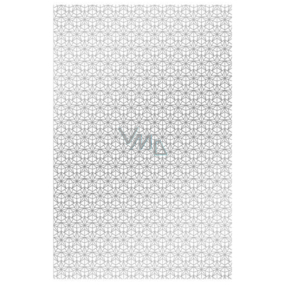Ditipo Gift wrapping paper 70 x 200 cm white with silver ornaments