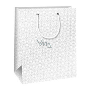 Ditipo Gift paper bag 18 x 10 x 22.7 cm white gray ornaments