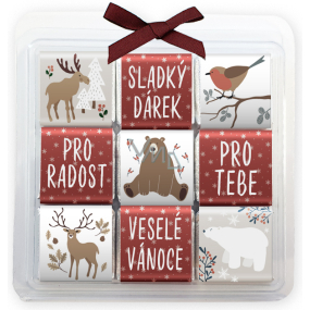 Nekupto Chocolate puzzle Christmas Animals 9 x 5 g, 11 x 11.5 x 0.7 cm