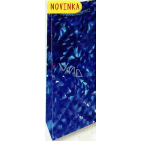 Nekupto Gift paper bag hologram for bottle 33 x 10 x 9 cm Blue 122 40 THLH