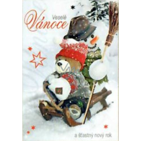Nekupto Christmas Card Merry Christmas and Happy New Year 3149 R