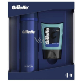 Gillette Sensitive Skin shaving gel 200 ml + aftershave 75 ml cosmetic set for men
