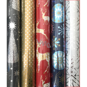 Zöwie Gift wrapping paper 70 x 150 cm Christmas Luxury Platinum white - silver stars