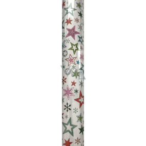Zöwie Gift wrapping paper 70 x 500 cm Christmas white - colored stars